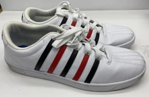 Zapatos para hombre K-Swiss Court Lite a rayas blancas/corporativas talla 13 medianos - Imagen 1 de 6