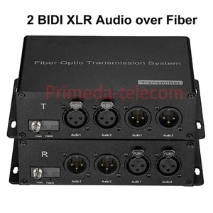 Professional 2 XLR Balanced Audio Fiber optic Converter extenders Crystal Sound - Picture 1 of 10
