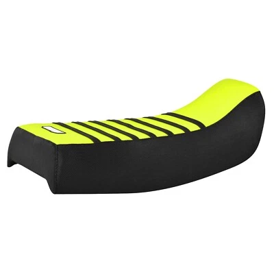 Cubierta de asiento Suzuki LTF 250 300 1987-98 NEGRA Y AMARILLA NEÓN con costillas negras #366 Foto 1 de 4