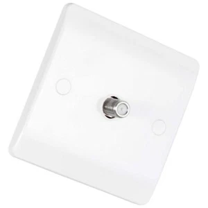 Placa de pared única aérea tipo F placa frontal salida blanca Sky Virgin - Imagen 1 de 3