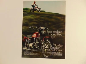 1970 HARLEY-DAVIDSON SPRINT SS350 stampa artistica vintage annuncio - Foto 1 di 1