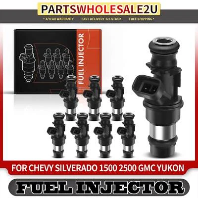 Inyector de combustible 8 piezas para Chevrolet Silverado 1500 2500 3500 GMC Sierra 1500 2500 Foto 1 de 4