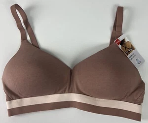 Hanes Women Bra Sz Large T-Shirt Comfort Flex Fit MHG568 Wireless Earthen Tan G8 - Picture 1 of 16
