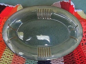 Vintage Oval Glazed Dish Hand Painted Signed Really Nice Piece (Heavy) - Picture 1 of 12
