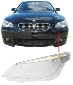 FARO SINISTRO COPERCHIO LENTE VETRO PER BMW SERIE 5 E60 E61 2003-2007 XENO - Foto 1 di 6
