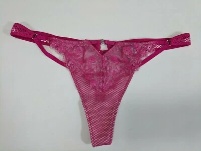 Victoria's Secret Sexy Brillante Tanga Panty GRANDE Rosa Fucsia NUEVO Foto 1 de 3
