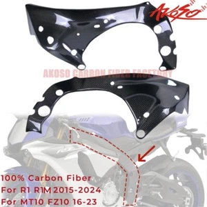 For Yamaha R1 R1M 2015-2024 MT10 FZ10 16-23 Carbon Fiber Frame Covers Protectors - Picture 1 of 9