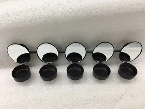 unique black Metal Tea Light Candle Holder w/ Mirrored Back - for 5 Candles NEW - Picture 1 of 3