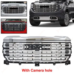 For 2022 2023 2024 GMC Sierra 1500 Denali Chrome Front Bumper Grille Upper Grill - Picture 1 of 9