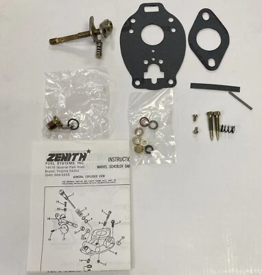 Auténtico kit de carburador Zenith A182161. Farmall A/AV/A-1/B/BN Hecho en EE. UU.! Foto 1 de 4