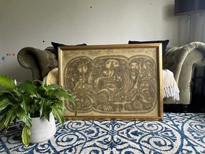 Original Arief 1971 Abstract Painting Signed Oil On Canvas Art Framed Painting - Picture 1 of 12