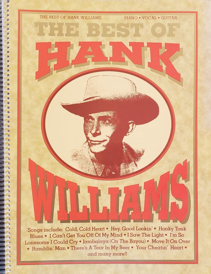 Hank Williams The Best Of Piano Guitar Vocal Sheet Music Song Book - Image 1 of 4