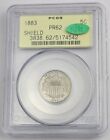 1883 P Philadelphia Mint Proof Shield Nickel 5c Pcgs Pr 62 Cac h471