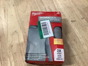 Milwaukee M550G-2X Workskin Hooded Sun Shirt ~Gray~ XXL - Picture 1 of 1