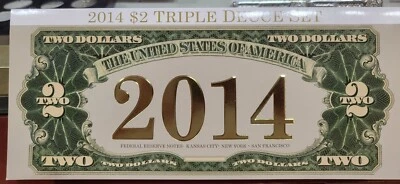 2014 Triple Deuce Set $2 FRN from the Bureau of Engraving (HVB-100) - Image 1 of 4
