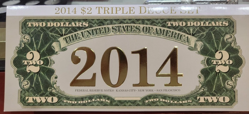 2014 Triple Deuce Set $2 FRN from the Bureau of Engraving (HVB-100) - Image 1 of 4