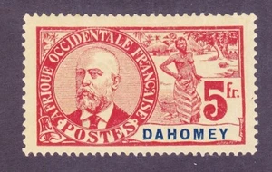 Dahomey 31 Mint OG 1906 5fr Dr. Noel Eugène Ballay Issue Scv $95.00 - Picture 1 of 1