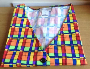 Multi Coloured Waistcoat Funky Wanky Party Size 46 Cadenza Machine Washable - Picture 1 of 8