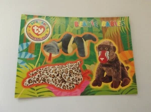 Ty Beanie Babies Official Club "JUNGLE ANIMALS 2" #4 Sticker Trading Card 1999 - Picture 1 of 2