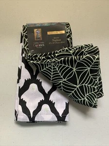 Tovagliolo Spider Web Ghost Halloween GLOW IN DARK Set di 6 Cynthia Rowley Curious - Foto 1 di 7