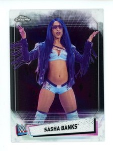 2021 Topps WWE Chrome Base Sasha Banks #66