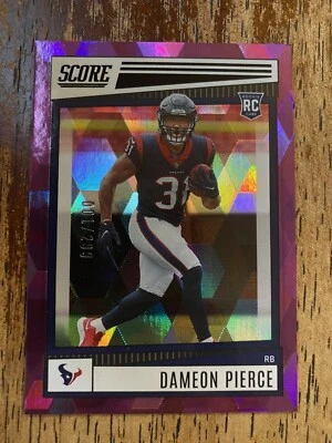 2022 Score Cubic Racer Parallel #345 Dameon Pierce Rookie!  001/299 numbered - Image 1 of 2