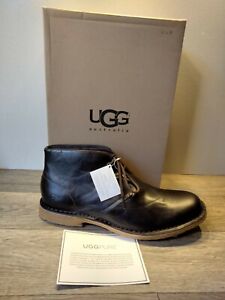 UGG Australia Men's Leighton Leather Chocolate size 11.5  Lace Up Chukka Boots