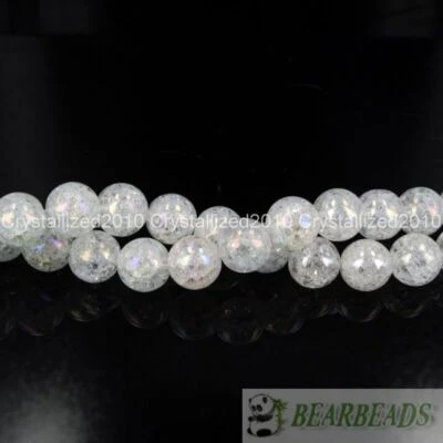 Perline sfuse rotonde di pietre preziose di quarzo cristallo naturale... - Immagine 1 di 2