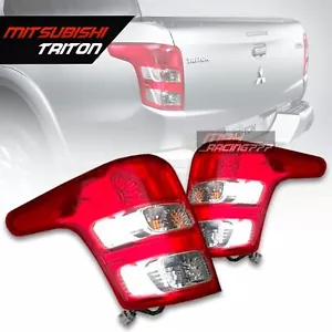 RED&CLEAR LENS TAIL LIGHT REAR LAMP FIT FOR MITSUBISHI TRITON MQ 2015-2018 - Picture 1 of 6