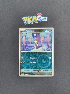 Juego de cartas coleccionables Pokémon Purrloin Paradox Rift 114/182 holograma inverso casi nuevo. - Imagen 1 de 3