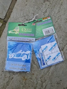 2 Pack Of Car Soft Roof And Window Repair Kits - Picture 1 of 2