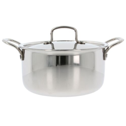 Stainless Steel Casserole Stock Pot Soup Stew Tri Ply Brew Boiling Cooking Pan