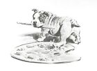 English Bulldog Painter - CUSTOM MATTED - Dog Print - M. Dennis "N"