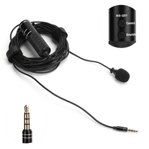 Collar Clip Microphone Live Broadcast Sound Card Interview Mobile Phone Micr EOM