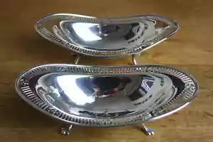 More details for a pair of hallmarked silver edwardian bon-bon dishes