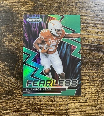 2023 Panini Prizm Draft Picks - Fearless Green Prizm #F-21 Bijan Robinson rookie - Image 1 of 2
