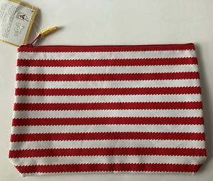 Thirty-One 31 Red Wave Zipper Pouch  Ronald McDonald Charities NEW with Tags