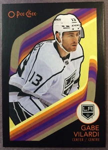 2023-24 O-Pee-Chee negro paralelo #138 Gabe Vilardi Los Angeles Kings #/100 - Imagen 1 de 2