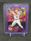 2023 TOPPS CHROME LOGAN O&#39;HOPPE PURPLE SPECKLE RC REFRACTOR /299 ANGELS TR2