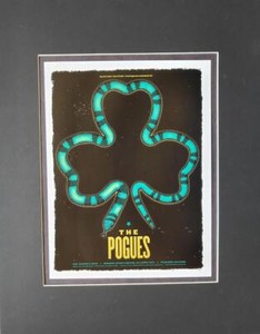 Todd Slater The Pogues 3/11/2006 Poster Print Matted offset Lithograph 2015 Rep