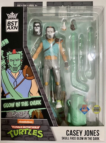 Teenage Mutant Ninja Turtles Casey Jones Skull Face GITD BST AXN 5" 2022 SDCC EX Cover