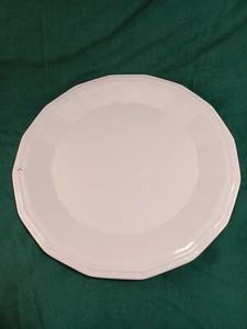 White Dover Ironstone Chop Plate 12 1/2" by Designer Group - Picture 1 of 7