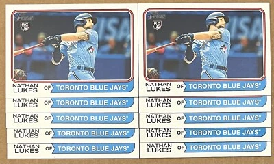 10) 2023 TOPPS HERITAGE NATHAN LUKES 667 HIGH NUMBER ROOKIE RC TORONTO BLUE JAYS - Image 1 of 2