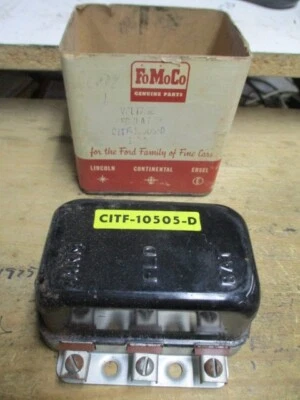 1956-1964 Ford Car/Truck/Falcon Voltage Regulator CITF-10505-D FoMoCo NOS OEM IK - Image 1 of 4