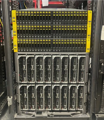 Dell M1000e M640 2nd Gen & HPE 3PAR 8450 114TB SSD 4TB RAM 640-Cores 10GBit SAN - Image 1 of 4