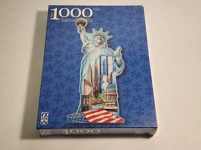 STATUE OF LIBERTY 18.5" X 42" 1000 Piece Shaped Puzzle (F.X. Schmid) NEW SEALED! - Image 1 of 4