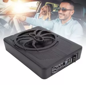 New Slim Underseat Powered Car Subwoofer 10in 800W With LED Atmosphere Light - Picture 1 of 10