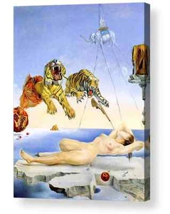 Salvador Dalí Sueño Causado por el Vuelo de una Abeja CAJA DE LONA IMPRESIÓN A4,A3,A2,A1 - Imagen 1 de 4