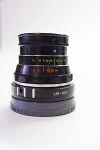 For SONY Nex INDUSTAR-61 L/D 2.8/55 mm Leica lens M39 Zorki FED + NEX adapter - Picture 1 of 12