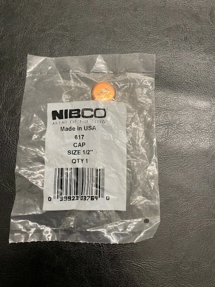 NIBCO 1/2" COPPER SWEAT CAP PIPE FITTING PLUMBING #617  - Image 1 of 1